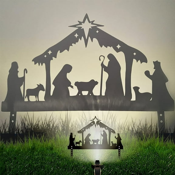 Premium Outdoor Nativity Set - Elegant Christmas Yard Decor with Stakeout Kit, Durable for Harsh Weather, Family Holiday Tradition
