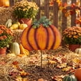 thumbnail image 1 of Iron Art Pumpkin, Yard Decorations, Garden Ornaments, Durable Outdoor Stakes for Halloween and Thanksgiving Lawn Display, 1 of 8