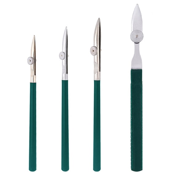 Iron Art Ruling Pen Set Fine Line Masking Fluid Pen for Applying Masking Fluid Line Work Dark Green 12.1x0.7x0.8cm DIY