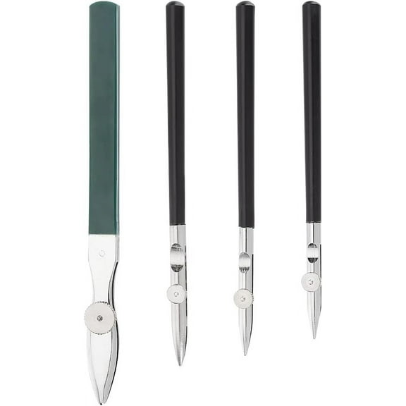 Iron Art Ruling Pens Fine Line Masking Fluid Pen with Plastic Handles Platinum 12.1~14.5x0.55~1x0.5~0.55cm 4pcs/set DIY