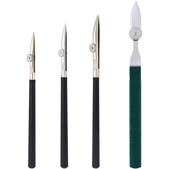 Iron Art Ruling Pens Fine Line Masking Fluid Pen with Plastic Handles Platinum 12.6~14.6x0.5~1x0.9~1cm 4pcs/set DIY