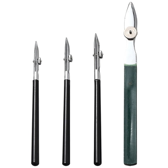 Iron Art Ruling Pens Fine Line Masking Fluid Pen with Plastic Handles Platinum 12.6~14.6x0.5~1x0.9~1cm 4pcs/set