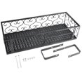 thumbnail image 1 of Iron Balcony Hanging Flower Rack Pot Stand Plant Storage Railing Shelf Decoration, 1 of 14