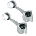thumbnail image 1 of Iron Bar™ Adjustable Ballet Bracket Set (Pair) with 5 Hinged Levels - Designed for 1.5" - 2.0" Diameter Wooden Dowels, 2 Wall Mounts Included (White), 1 of 8