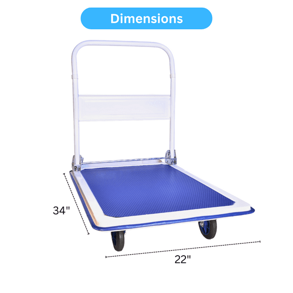 Iron Bar Blue 500 lb Max Weight Dolly