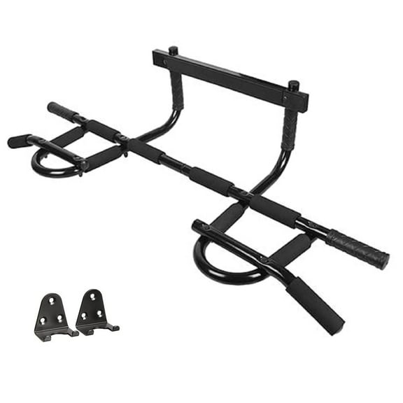 Iron Bar Heavy Duty Pull Up Bar with AB Training Straps 10 lb
