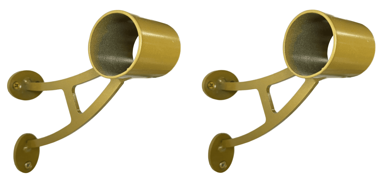 🩰Iron Bar Premium Ballet Bracket (Pair) Gold AShaped Bracket Fits 1.5