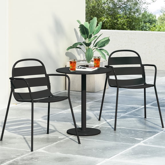 Iron Bistro - Curved Seating for Comfort - Backyard Patio - Modern and Durable Solution