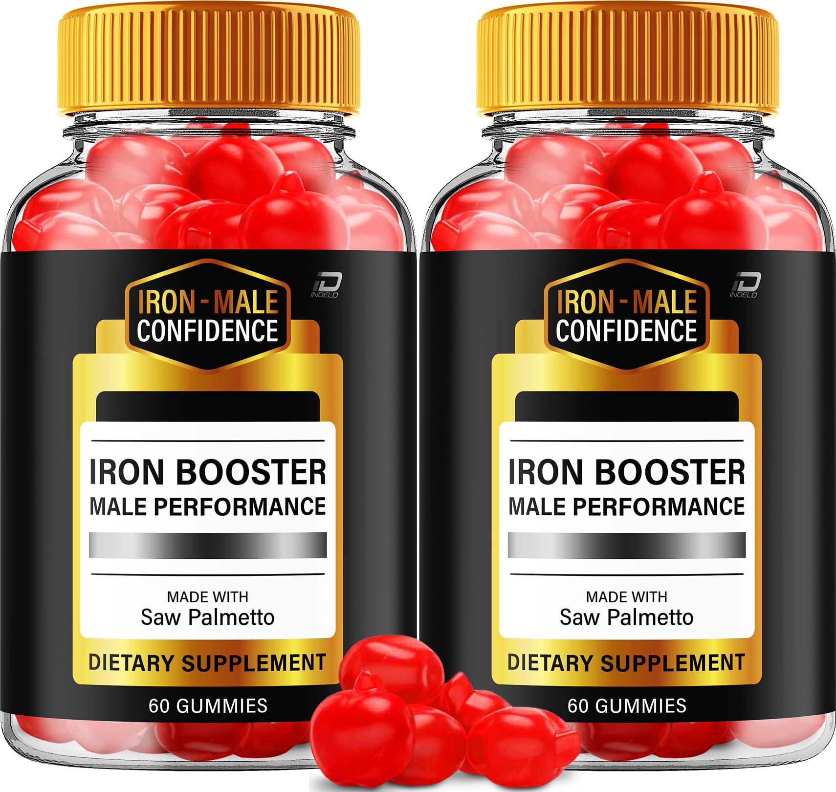 Iron Booster Gummies for Men – Iron Male Gummy All-Natural Reviews, 2 Pack, 120 Gummies