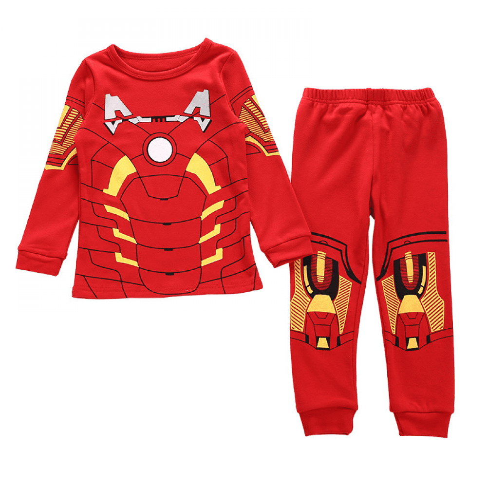 Iron Boy Children's Pajamas Set PJS Cotton Sleepwear Little Boys Kids