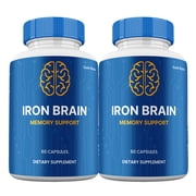 Iron Brain Capsules, Maximum Strength Pills Cognitive and Brain, IronBrain Supplement for Neuro Health 2 Pack