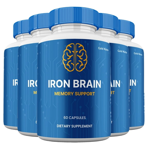 Iron Brain Capsules, Maximum Strength Pills Cognitive and Brain, IronBrain Supplement for Neuro Health(5 Pack)