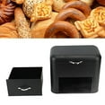 thumbnail image 1 of Iron Bread Storage Container, Keep Iron Home Bread Container Large Capacity for Countertop (Black), 1 of 7
