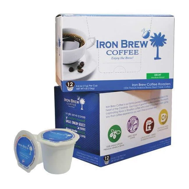 Iron Brew Coffee,0.12 oz. Net Weight,Ground,PK12 C-1CT-12DCFSS