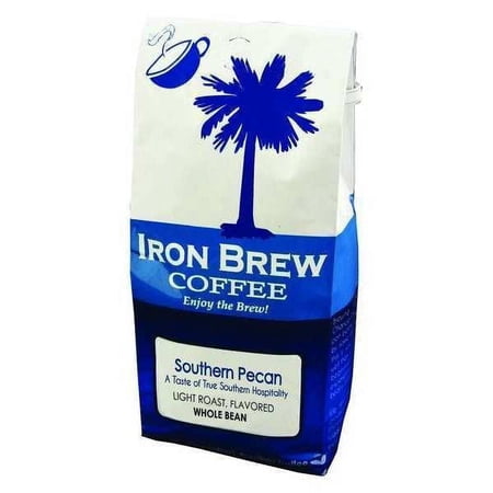 Iron Brew Coffee,Southern Pecans,Caff,Whole Bean B-12SPWB