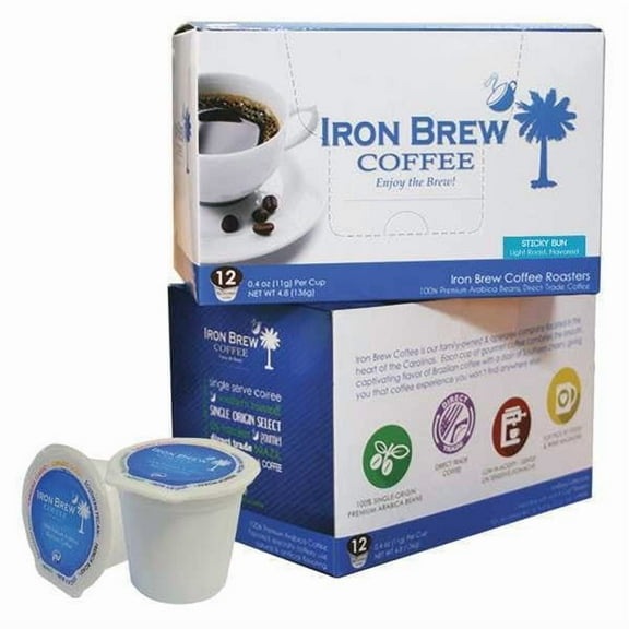Iron Brew Coffee,0.12 oz. Net Weight,Ground,PK12 C-1CT-12SBSS