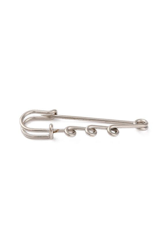 Iron Brooch Findings Nice for DIY Brooch Making Kilt Needles Platinum 50x15mm