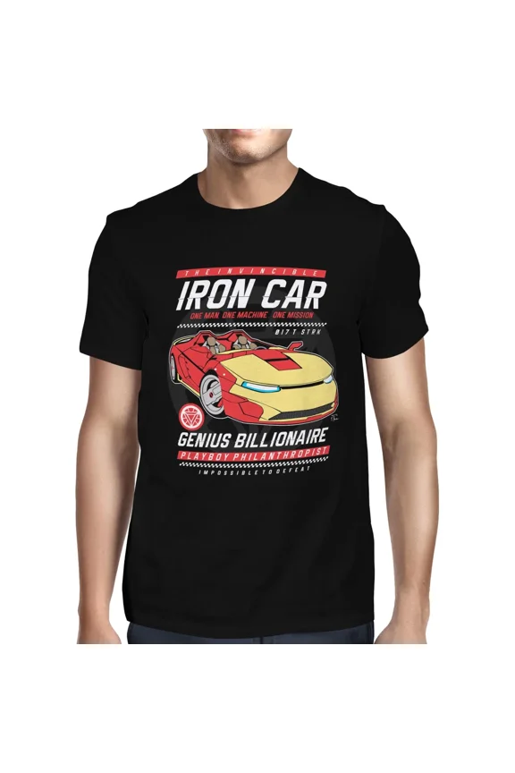 Iron Car Genius Billionaire Parody Clever Tech Super Style Unisex T-Shirt up to size 5XL