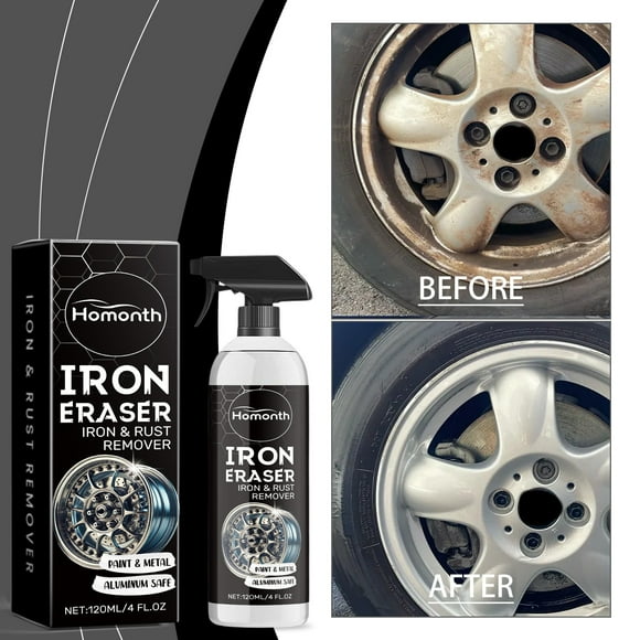 Iron Car Tire Rust Remover Cleaning Rust Remover Stain Remover Fresh Car Tire Rust Cleaner 120ml Multicolor