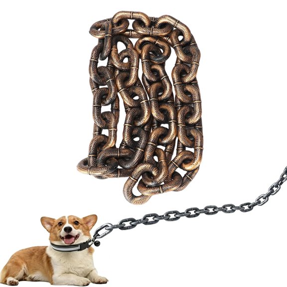 Iron Chain Leash - Big Chain Leash, Chain Link Leash Fake Large Chain Leash for Fun