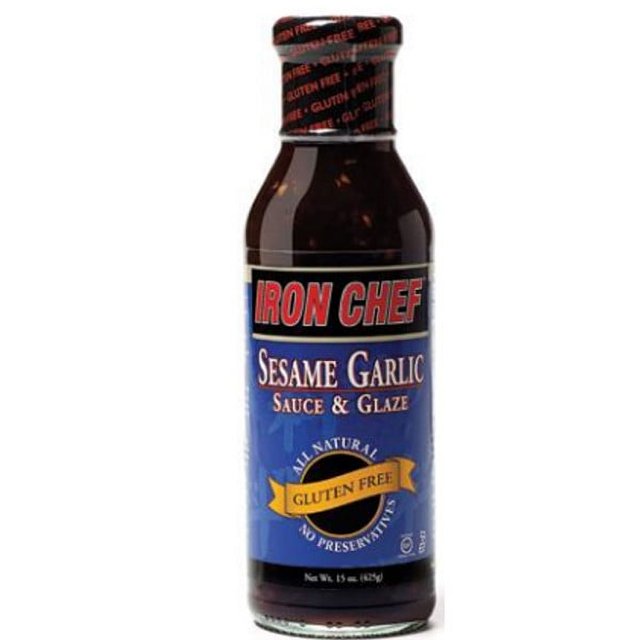 Iron Chef Sesame Garlic Sauce and Glaze 15 oz Bottle