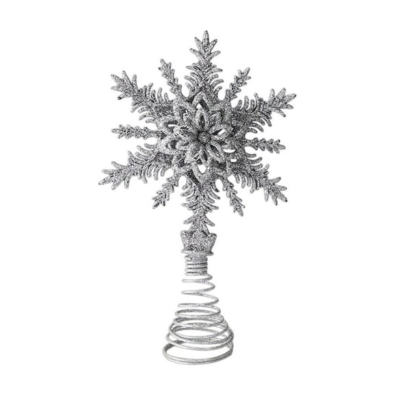 Iron Christmas Tree Top Star Ornament - 3D Layered Topper with Clip-and-Elastic Fit, Foldable and Reusable Decoration