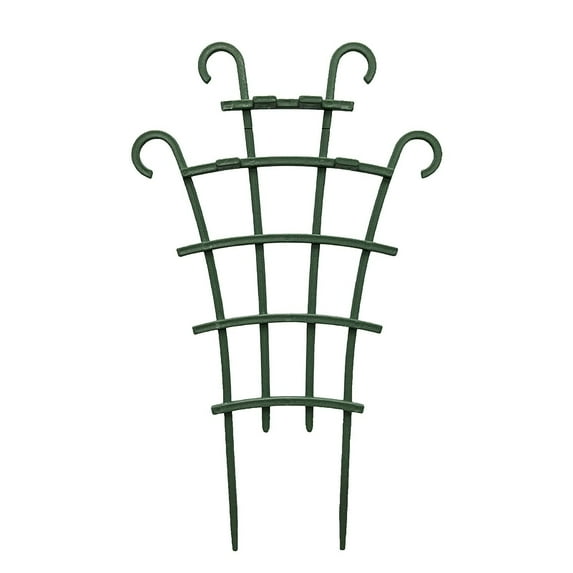 Iron Climbing Plant Support Frame | Garden Flower Stand Leaf Guard, Crab Claw Orchid Monstera Semicircle Cage • Sturdy Adjustable Tomato Vine Holder • Easy Install for Potted Plants, Flowers, Vines