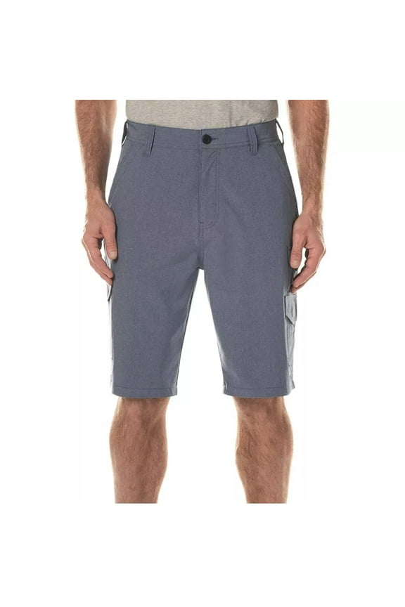 Iron Co. 4-Way Stretch Hybrid Cargo Short Size 36 Heather Cadet Blue 36