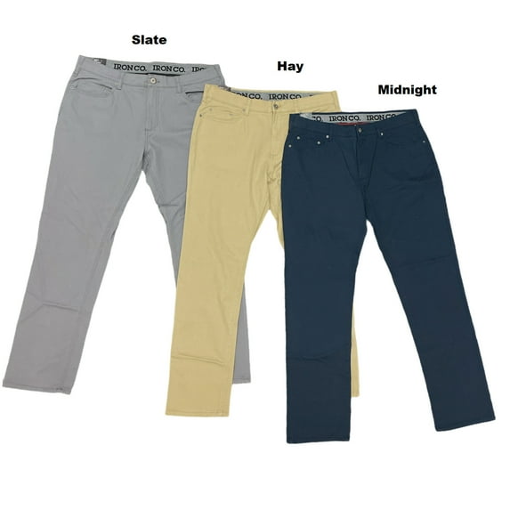 Iron Co. Men's Classic Stretch Comfort Patriot Pants, Straight Leg (Midnight, 34/32)