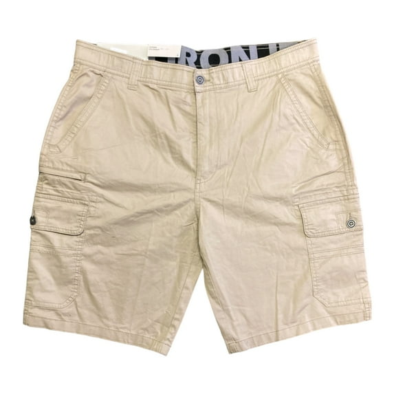 Iron Co. Men's Comfort Waistband Regular Fit Stretch Cargo Short (Vintage Wheat, 40)