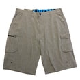 thumbnail image 1 of Iron Co. Men's Comfort Waistband Stretch Hybrid Cargo Short (Heather Grey, 34), 1 of 2