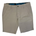 thumbnail image 1 of Iron Co. Men's Flat Front Button Closure Comfort Flex Waistband Shorts (Lunar Grey, 34), 1 of 1