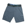 thumbnail image 1 of Iron Co. Men's Flex Waist Stretch Cargo Shorts w/ Solid Belt (Blue Grey, 38), 1 of 2