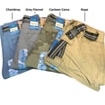 thumbnail image 1 of Iron Co. Mens Belted Stretch Cargo Shorts, 6 Pockets (Rope, 38), 1 of 2