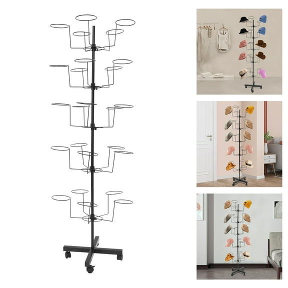 Iron Coat Rack Display Freestanding Tree Clothes Hanger Hat Coat Rack 25 Hooks