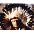 thumbnail image 1 of Iron Cody Posed in Indian Feather Hat Photo Print (8 x 10), 1 of 1
