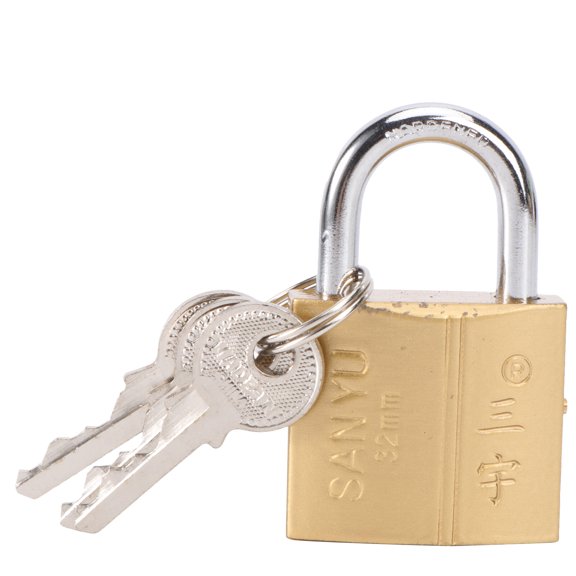 Milisten Golden Iron Security Lock Waterproof with 3 Keys Rust Resistant Durable Padlock