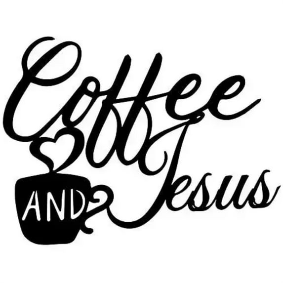 Iron Crafts, Metal Coffee Sign Hanging Wall Art Sign Black Coffee Bar Letter Wall Decor