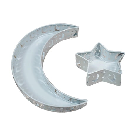 Iron Crafts Serving Tray Ramadan Eid Mubarak Table Festival ,Breakfast,Dinner,Ottoman Coffee Table, Parties,Restaurants - moon and Moon
