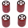 thumbnail image 1 of Iron Cross Biker Surfer Tire Rim Wheel Aluminum Valve Stem Caps, Multiple Colors, 1 of 1