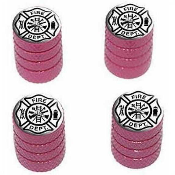 Iron Cross Fire Department Tire Rim Wheel Aluminum Valve Stem Caps, Multiple Colors
