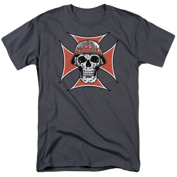 Iron Cross Skull Officially Licensed Adult T Shirt