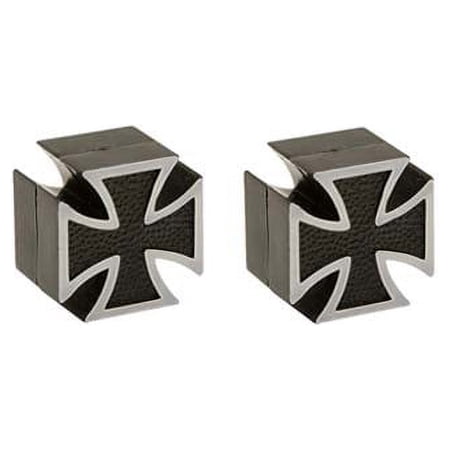 Iron Cross Valve Caps Black.