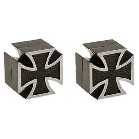 Iron Cross Valve Caps Black.