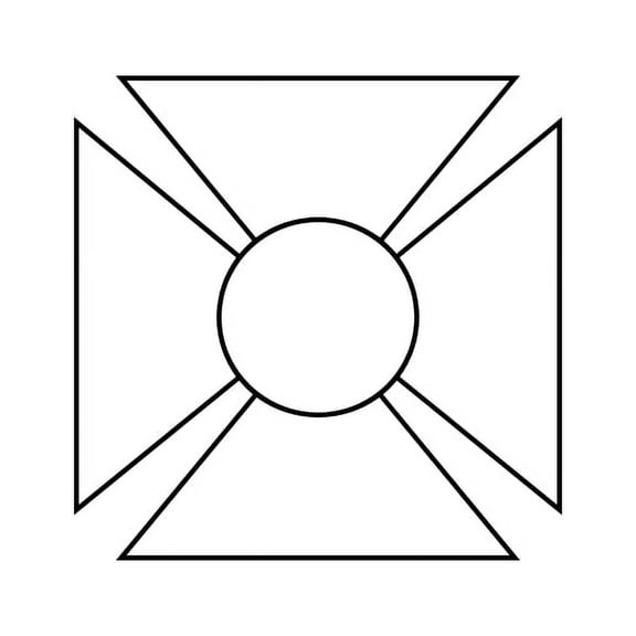 Iron Cross outline Decal - 36 Inches