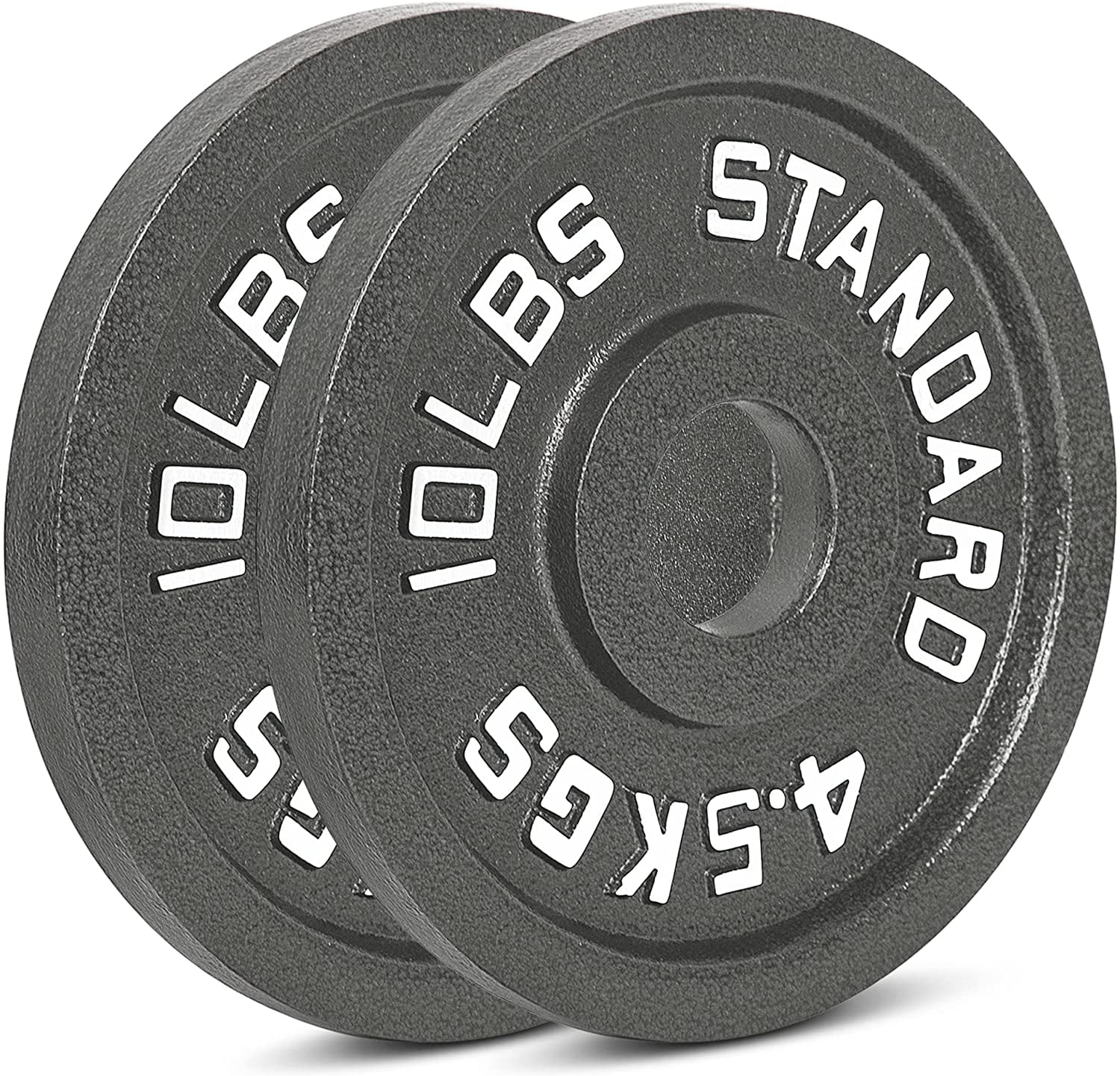 Cast Iron Olympic Weight Plates 2.5LB – 45LB, 2-inch Hole & Anti-Rust Hammertone Gym Set – Sold in Pairs - Iron Crush 10 LB