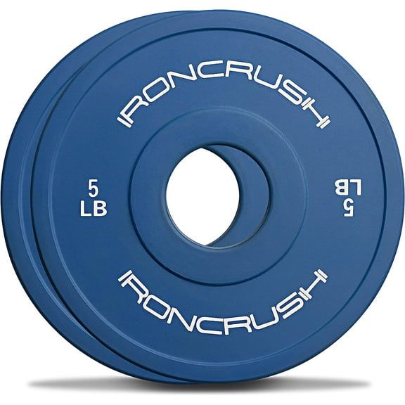 Iron Crush Fractional Change Plates for Olympic Weights, Strength Training, and CrossFit Bumper Plates - From 1.25lb to 10lb Weights, Rubber Coated for Olympic Barbells