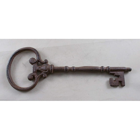 Iron Decorative Skeleton Key, Brown, Size No Size