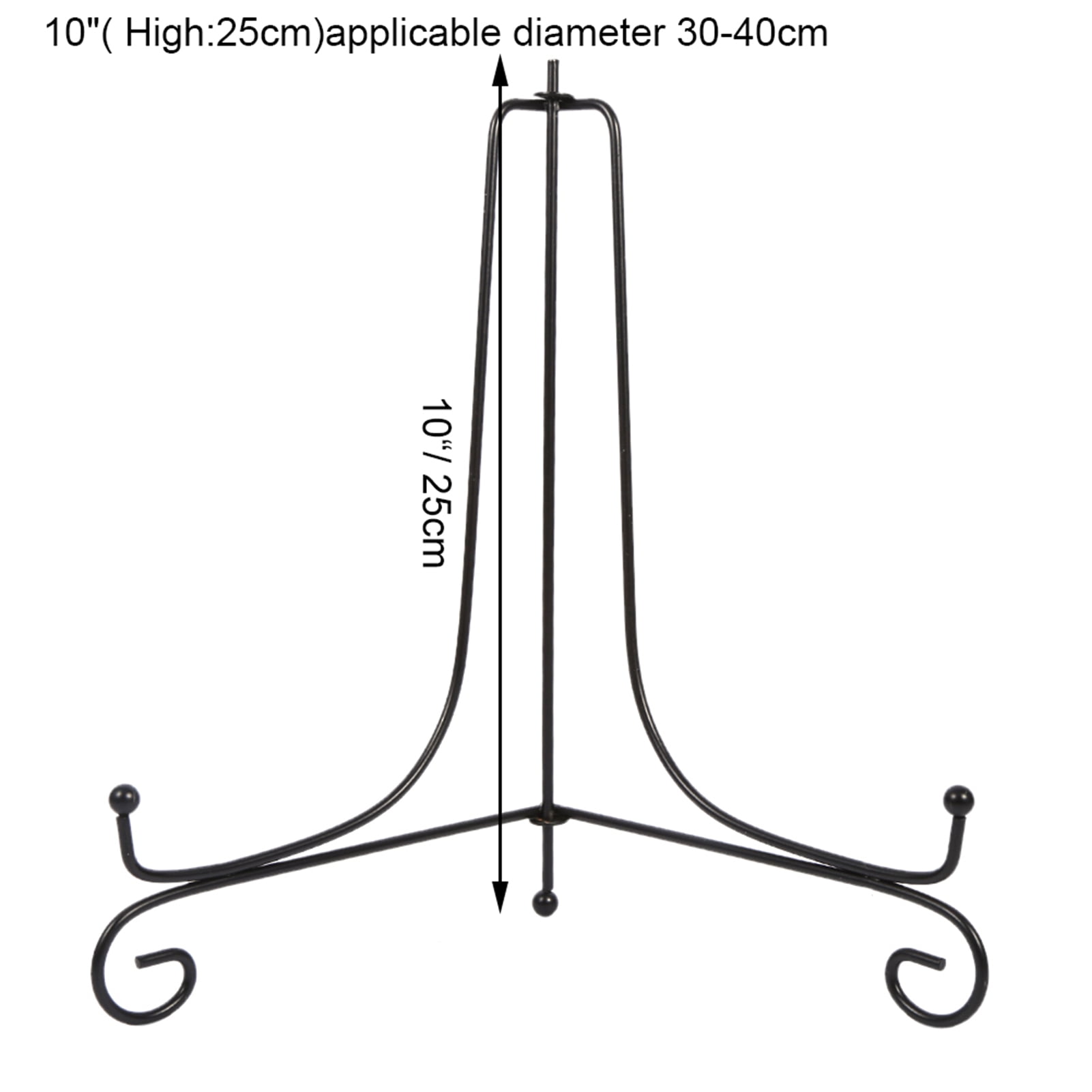 Iron Display Stand, 4 Inch Metal Easel Classic Table Display Stand Bowl