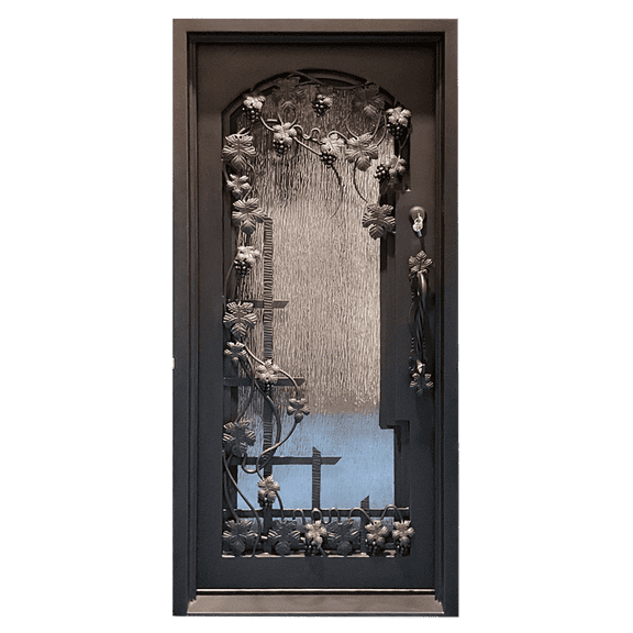Iron Door with Grapes and Vines